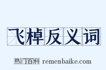 飞棹反义词是什么意思的图片